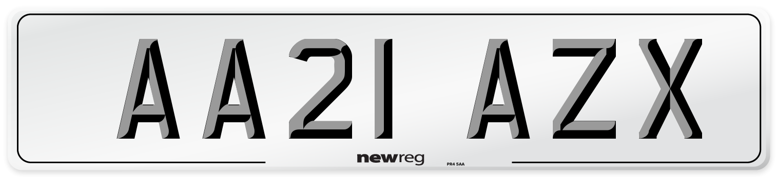AA21 AZX Number Plate from New Reg